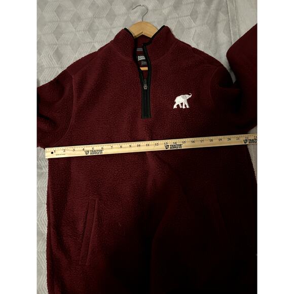 Red Sherpa 1/4 Zip SIze M Women's Sweatshirt Alabama Football Elephant Emblem - Picture 2 of 3